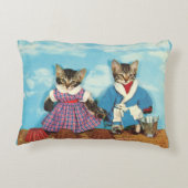 tafelkeutens op het strand accent kussen (Achterkant)