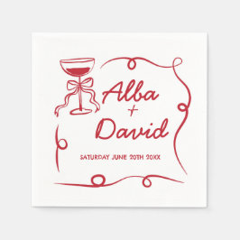 Tafelkleden Huwelijksnamen Whimsical Handgetekend Servet