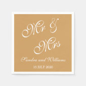 Tafelkleden Mr en Mrs Gouden Bruiloft Servetten (Voorkant)