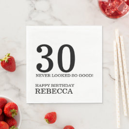Tafelkleden voor 30e verjaardag servet