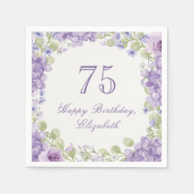 Tafelkleden voor 75e verjaardag Elegante paarse bl