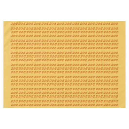 Tafelkledij - Bruin Holly bladeren op Sinaasappel Tafelkleed (Voorkant (Horizontaal))