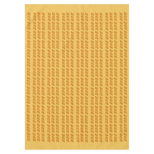 Tafelkledij - Bruin Holly bladeren op Sinaasappel Tafelkleed (Voorkant)