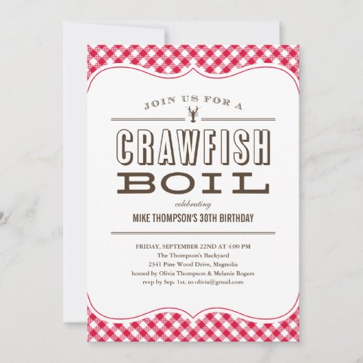 Tafelkledij Rooiuitnodigingen Kaart (Voorkant)