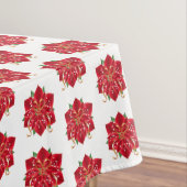 Tafelkleed "60x84" Rood Poinsettias (Voorbeeld)