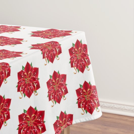 Tafelkleed "60x84" Rood Poinsettias (Voorbeeld)