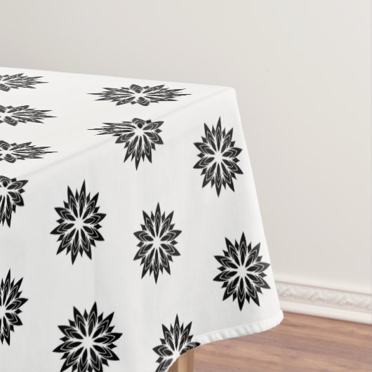 Tafelkleed "60x84" Zwart Bloemen (Voorbeeld)