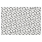 Tafelkleed "60x84" Zwart & Wit Bloemen (Voorkant (Horizontaal))