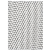 Tafelkleed "60x84" Zwart & Wit Bloemen (Voorkant)