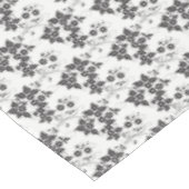 Tafelkleed "60x84" Zwart & Wit Bloemen (Gekanteld)
