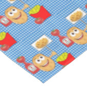 Tafelkleed Aardappel, Frites, Ketchup Geruit (Gekanteld)