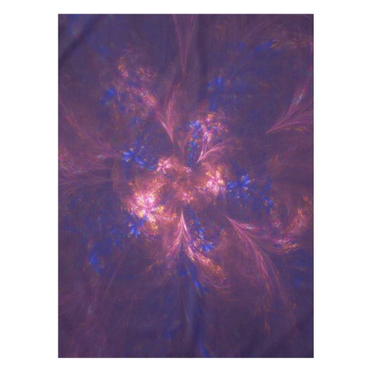 Tafelkleed Abstract blauw en Paarse vorm (Voorkant)