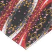 Tafelkleed Abstract Zwart Rood Wit (Gekanteld)