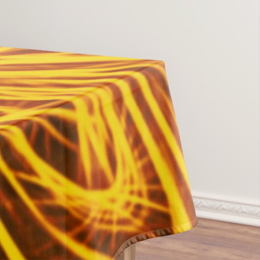 Tafelkleed Abstracte lijnen Gele bloem (Voorbeeld)