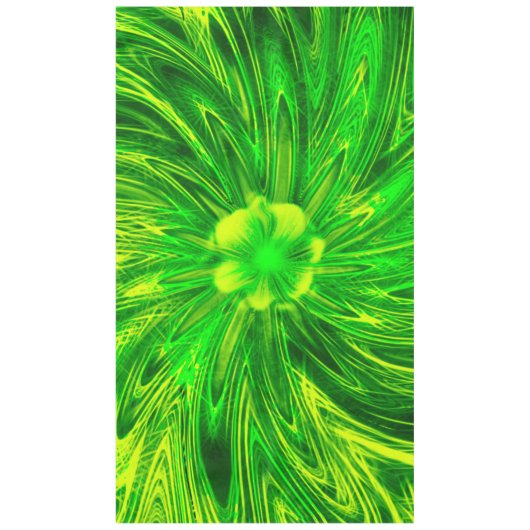 Tafelkleed Abstracte lijnen Groene bloem (Voorkant)
