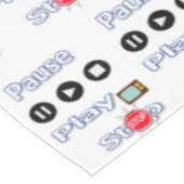 Tafelkleed Afspelen Pauze Stop (Gekanteld)