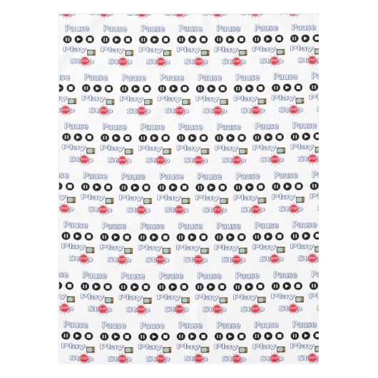 Tafelkleed Afspelen Pauze Stop (Voorkant)