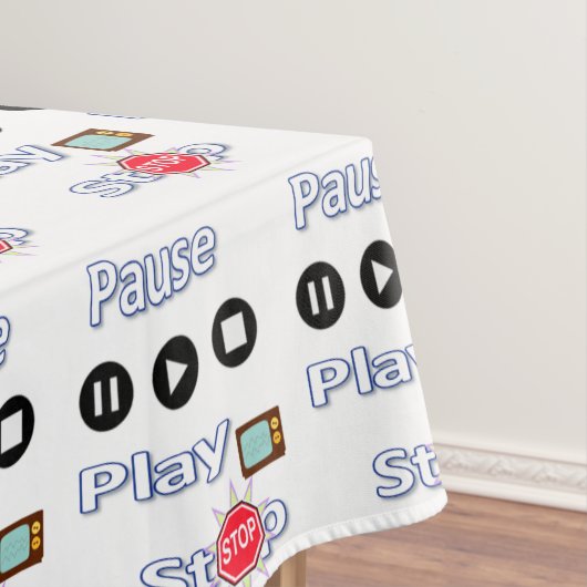 Tafelkleed Afspelen Pauze Stop (Voorbeeld)