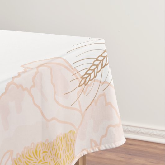 Tafelkleed Baby Roze Kosmos op Wit (Voorbeeld)