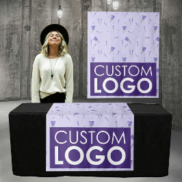 Tafelkleed banner met grote logo voor pop-up winke wandkleed
