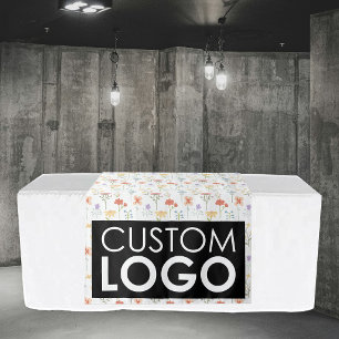 Tafelkleed Banner met Pop-Up-Winkel Logo met Wilde Wandkleed