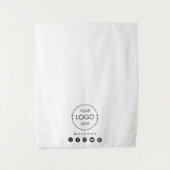 Tafelkleed Banner Zakelijk Logo Sociale Media Wandkleed (Voorkant)