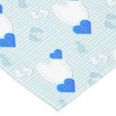 Tafelkleed Blauw Wit geruit Baby Jongen (Gekanteld)