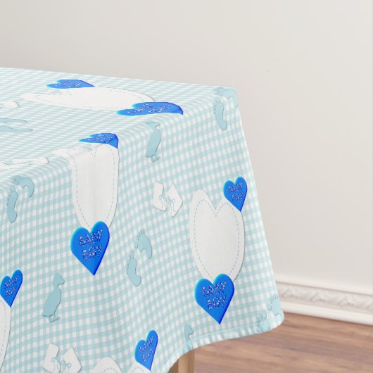 Tafelkleed Blauw Wit geruit Baby Jongen (Voorbeeld)