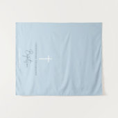 Tafelkleed Blauwe Jongen Doop Doopfeest Wandkleed (Voorkant (horizontaal))