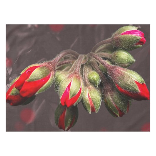 Tafelkleed bloeit rood en donker (Voorkant (Horizontaal))