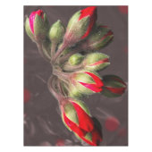 Tafelkleed bloeit rood en donker (Voorkant)