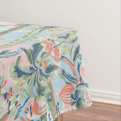 Tafelkleed Blush Tropical Toile, palmscènes (Voorbeeld)