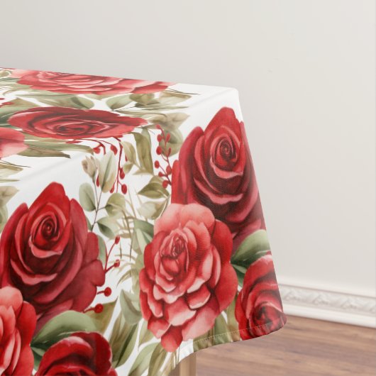 Tafelkleed Chic Rode Rozen (Voorbeeld)