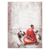 Tafelkleed Country Wood Key to my Heart Rustic Tre (Voorkant)