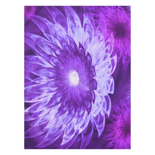 Tafelkleed Fantasy Flowers Paarse (Voorkant)