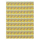 Tafelkleed Geel Mexicaans Man Donkey Dog Sombrero (Voorkant)