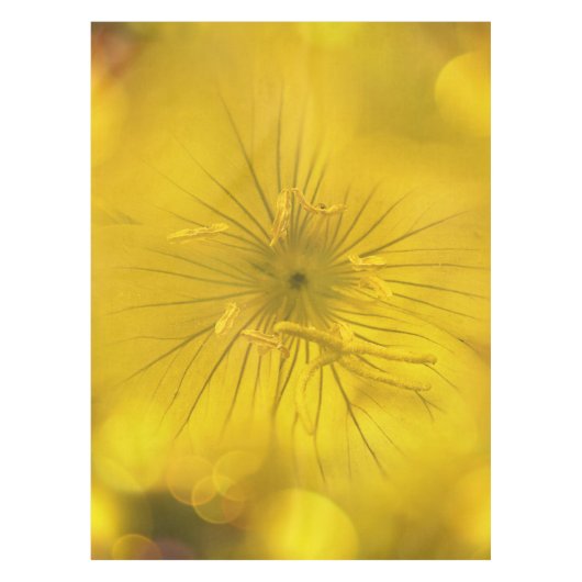 Tafelkleed gele bokeh bloem (Voorkant)