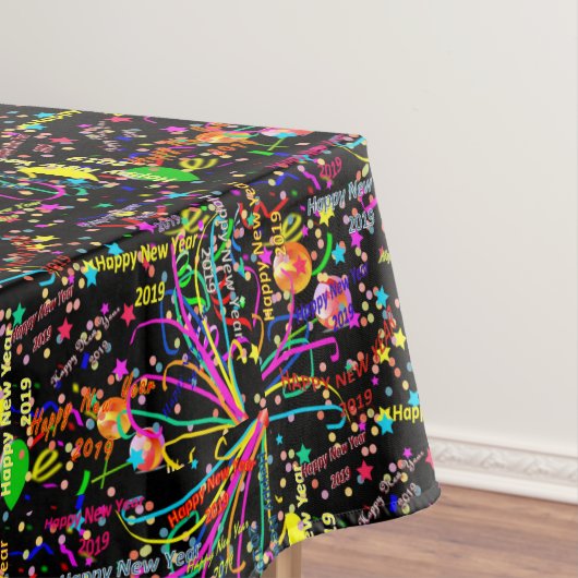 Tafelkleed Gelukkig Nieuwjaar 2019 (Voorbeeld)
