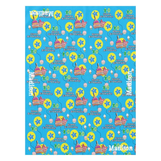 Tafelkleed, Gelukkige 10e Verjaardag, #10 Blauw Tafelkleed (Voorkant)