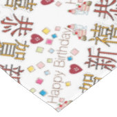 Tafelkleed Happy Birthday Happy New Year (Gekanteld)