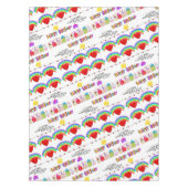 Tafelkleed Happy Valentine's Day Happy Birthday (Voorkant)