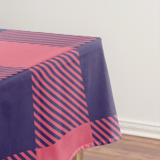 Tafelkleed Hot Roze Magenta Indigo Buffalo Plaid (Voorbeeld)