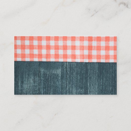 Tafelkleed | Houtstructuur Visitekaartje (Achterkant)