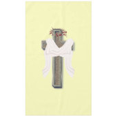 Tafelkleed Huishoudlinnen Gele Achtergrond (Voorkant)