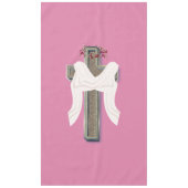 Tafelkleed Huishoudlinnen Roze Achtergrond (Voorkant)