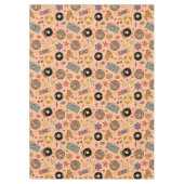 Tafelkleed in 70-jaren stijl met groovy pastel kle (Voorkant)