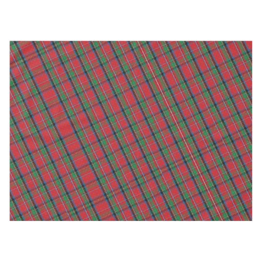 Tafelkleed Kerst Plaid Rood, Blauw Groen Plaid (Voorkant (Horizontaal))
