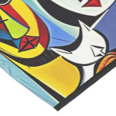 Tafelkleed met abstracte kunst (Hoek)