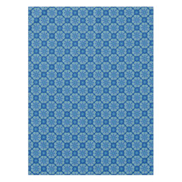 Tafelkleed met blauwe en groene medaillons