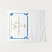 Tafelkleed met blauwe Griekse sleutel voor Grieks  Wandkleed (Voorkant (horizontaal))